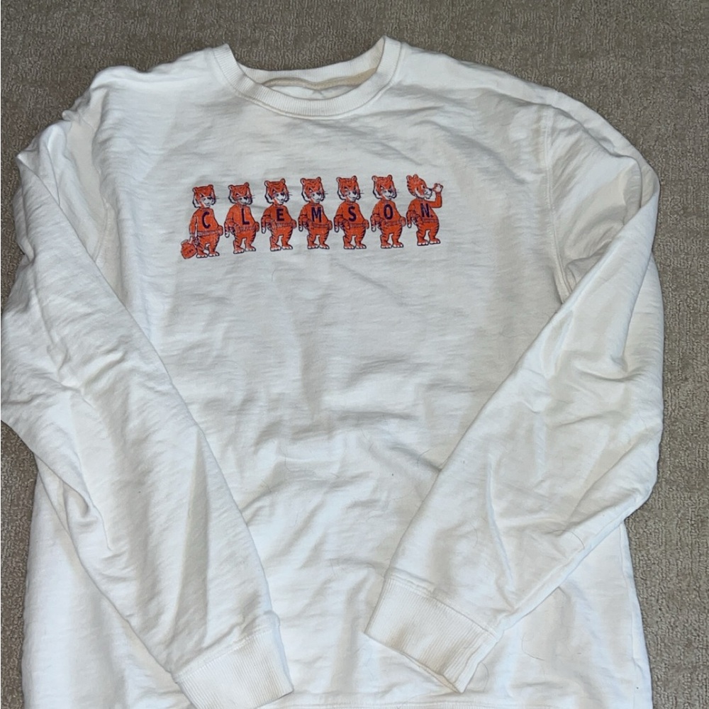 White Clemson University Crew Neck